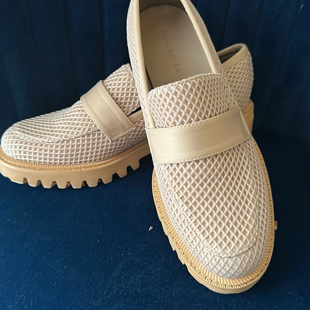 Aerosole Ronnie Lug Sole Loafer in Nude